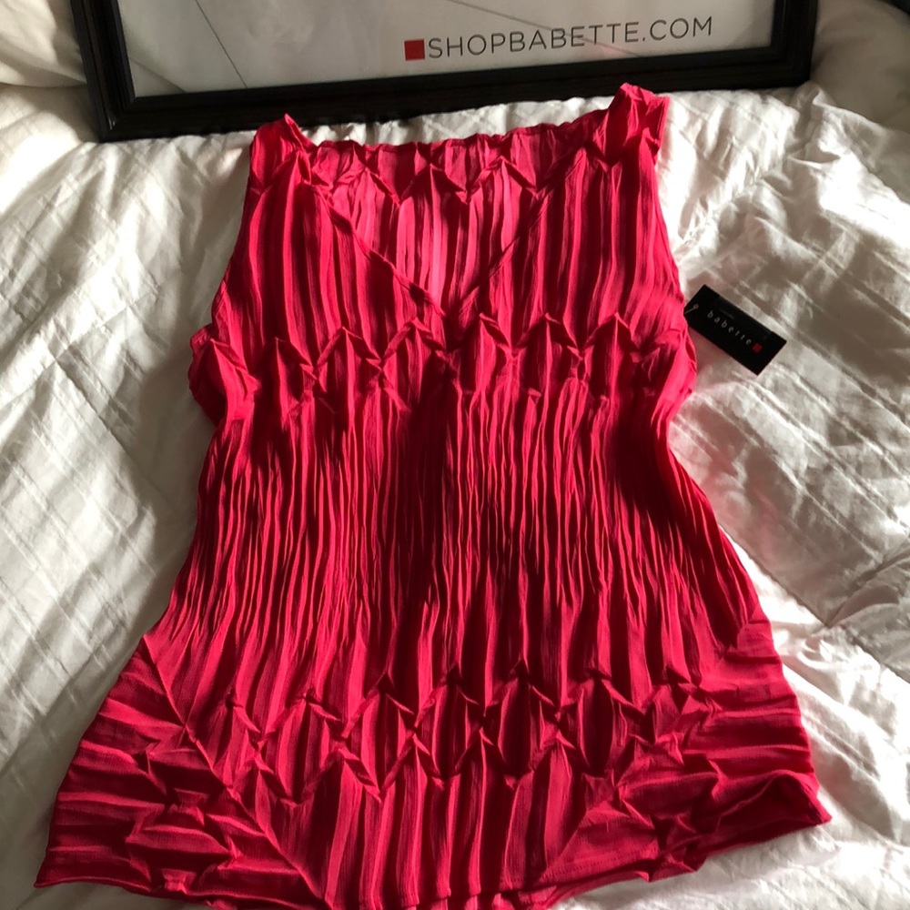 NWT! Babette Tank Zig Zag XXS/Petite - Flamingo